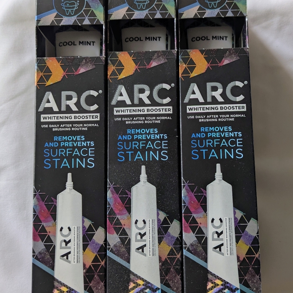 New Lot Of 3 Arc Whitening Booster Toothpaste Enhancer Remove & Prevent Stains